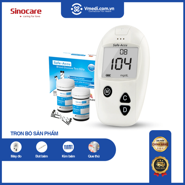 Máy đo đường huyết Sinocare Safe-Accu - Ảnh 2