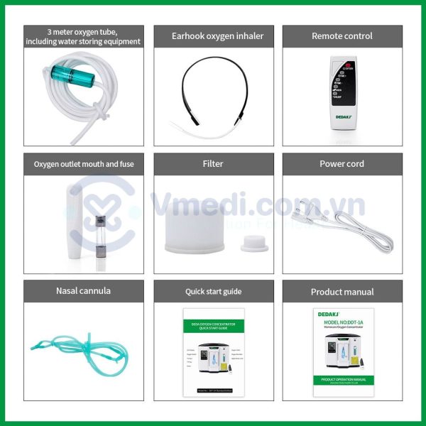 Máy tạo oxy DEDAKJ DE-1A 1-7 lít/phút - Ảnh 6