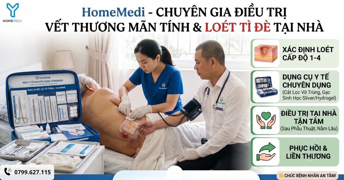 Giải pháp chuyên nghiệp điều trị vết thương mãn tính và loét tì đè ngay tại nhà