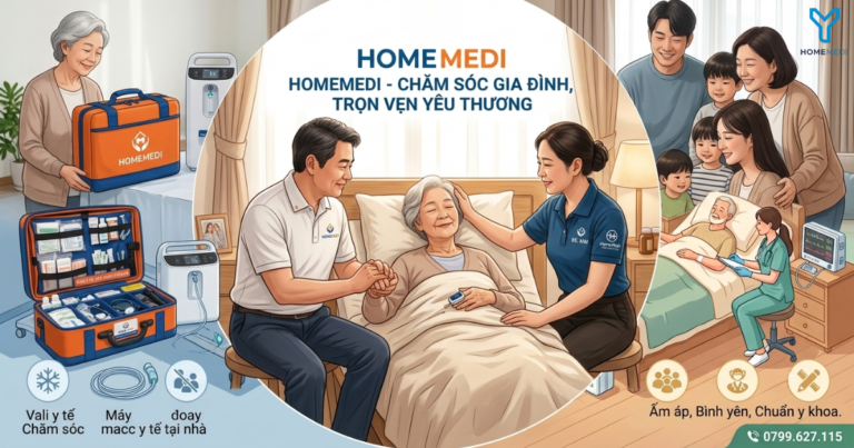 Biến giường bệnh trở nên ấm áp và bình yên hơn bao giờ hết. Với dịch vụ Bác sĩ gia đình HomeMedi
